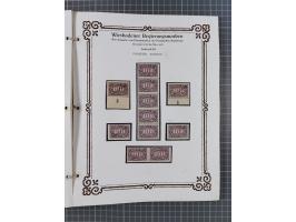 1922/23, umfangreiche, alte Ausstellungssammlung “Wiesbadener Regierungsmarken” mit vielen ungebrauchten und gestempelten Mar