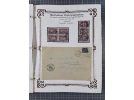 1922/23, umfangreiche, alte Ausstellungssammlung “Wiesbadener Regierungsmarken” mit vielen ungebrauchten und gestempelten Mar