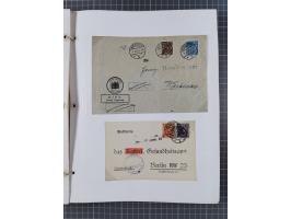 1922/23, umfangreiche, alte Ausstellungssammlung “Wiesbadener Regierungsmarken” mit vielen ungebrauchten und gestempelten Mar