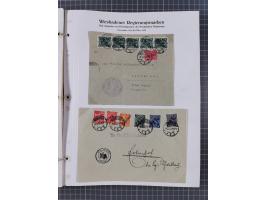 1922/23, umfangreiche, alte Ausstellungssammlung “Wiesbadener Regierungsmarken” mit vielen ungebrauchten und gestempelten Mar