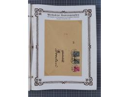 1922/23, umfangreiche, alte Ausstellungssammlung “Wiesbadener Regierungsmarken” mit vielen ungebrauchten und gestempelten Mar