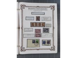 1922/23, umfangreiche, alte Ausstellungssammlung “Wiesbadener Regierungsmarken” mit vielen ungebrauchten und gestempelten Mar