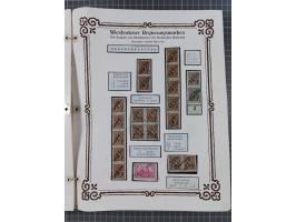 1922/23, umfangreiche, alte Ausstellungssammlung “Wiesbadener Regierungsmarken” mit vielen ungebrauchten und gestempelten Mar