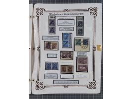 1922/23, umfangreiche, alte Ausstellungssammlung “Wiesbadener Regierungsmarken” mit vielen ungebrauchten und gestempelten Mar