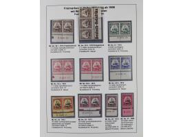 1905/20, Kaiseryacht 3 -60 H. in Unterrandpaaren bzw. zwei Einzelmarken mit Unterrand und mit HAN, dabei 7½ H. in beiden Farb