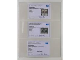 1905/20, Kaiseryacht 3 -60 H. in Unterrandpaaren bzw. zwei Einzelmarken mit Unterrand und mit HAN, dabei 7½ H. in beiden Farb