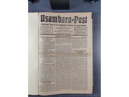 Ostafrika: 1913, Zeitschrift "Usambara-Post" (Tanga), kompletter Jahrgang mit 52 Ausgaben mit vielen interessanten Artikel, W