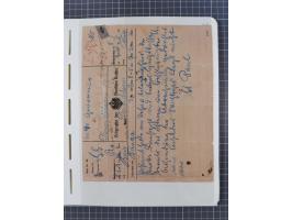 1892/1916, Partie mit 16 Briefen, Karten und Ganzsachen sowie ein Telegramm und zwei linken Postanweisungs-Abschnitten mit sc