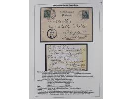 1892/1916, Partie mit 16 Briefen, Karten und Ganzsachen sowie ein Telegramm und zwei linken Postanweisungs-Abschnitten mit sc