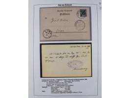 1892/1916, Partie mit 16 Briefen, Karten und Ganzsachen sowie ein Telegramm und zwei linken Postanweisungs-Abschnitten mit sc