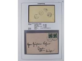 1892/1916, Partie mit 16 Briefen, Karten und Ganzsachen sowie ein Telegramm und zwei linken Postanweisungs-Abschnitten mit sc