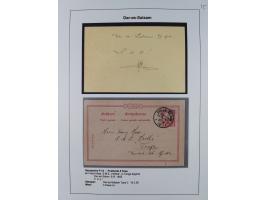 1892/1916, Partie mit 16 Briefen, Karten und Ganzsachen sowie ein Telegramm und zwei linken Postanweisungs-Abschnitten mit sc