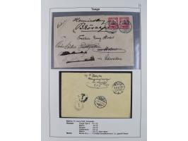 1892/1916, Partie mit 16 Briefen, Karten und Ganzsachen sowie ein Telegramm und zwei linken Postanweisungs-Abschnitten mit sc