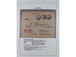 1892/1916, Partie mit 16 Briefen, Karten und Ganzsachen sowie ein Telegramm und zwei linken Postanweisungs-Abschnitten mit sc