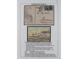 1892/1916, Partie mit 16 Briefen, Karten und Ganzsachen sowie ein Telegramm und zwei linken Postanweisungs-Abschnitten mit sc