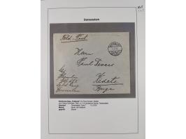 1892/1916, Partie mit 16 Briefen, Karten und Ganzsachen sowie ein Telegramm und zwei linken Postanweisungs-Abschnitten mit sc