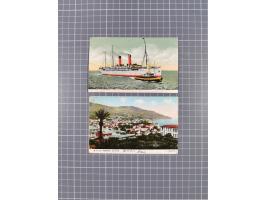 1902/12, OCEAN POST: Ten postcards, three ship cards (S.S.Kinfauns Castle and Steamer Briton) and seven Portugal Madeira Func