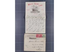 1902/38, Maritime Mail 14 covers &amp; postcards, including five ship cards (S.S.Finland, Britannic, Nieuv Amsterdam, Canadia