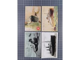 1902/38, Maritime Mail 14 covers &amp; postcards, including five ship cards (S.S.Finland, Britannic, Nieuv Amsterdam, Canadia