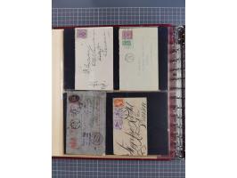 1890/1910, 53 covers &amp; stationery cards including States, registered mails, perfins on cover, good cancellations, uprated