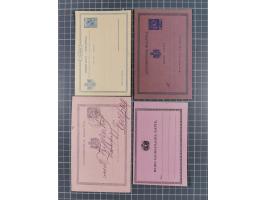 1881/1900, Collection of 19 postal stationery answering cards, all different and unused, tiny hinge adhesives on reverse, oth