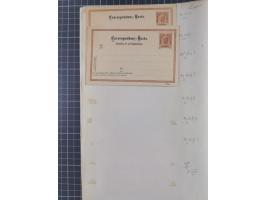 1869/1900, Sammlung von über 100 meist verschiedenen Ganzsachenkarten, überwiegend ungebraucht, spezialisiert mit Katalognumm