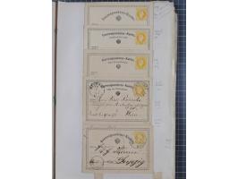 1869/1900, Sammlung von über 100 meist verschiedenen Ganzsachenkarten, überwiegend ungebraucht, spezialisiert mit Katalognumm