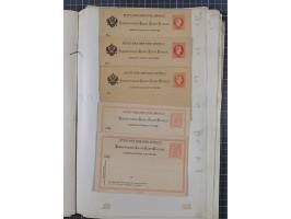 1869/1900, Sammlung von über 100 meist verschiedenen Ganzsachenkarten, überwiegend ungebraucht, spezialisiert mit Katalognumm