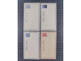 1872/1900, Collection of 41 postal stationery cards starting Mi.P1-P5, including 17 complete answering cards, some watermarke