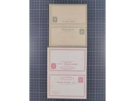 1872/1900, Collection of 41 postal stationery cards starting Mi.P1-P5, including 17 complete answering cards, some watermarke