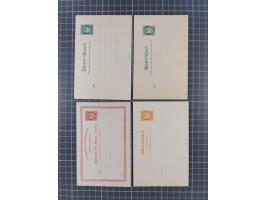 1872/1900, Collection of 41 postal stationery cards starting Mi.P1-P5, including 17 complete answering cards, some watermarke