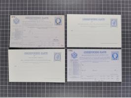 1879/1900, Sammlung von 15 meist verschiedenen Ganzsachenkarten zur pneumatischen Expressbeförderung, überwiegend ungebraucht