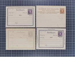 1872/1900, Collection of 13 postal stationery cards Neth.-Indie and 9 cards Curacao, including nine complete answering cards,