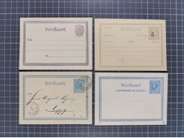 1872/1900, Collection of 13 postal stationery cards Neth.-Indie and 9 cards Curacao, including nine complete answering cards,