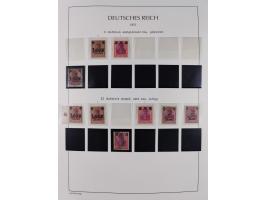 1872/45, meist postfrische und teils gestempelte reichhaltige Material-Sammlung inkl. Dienstmarken, dabei viele Varianten, Fa