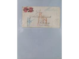 1850/67 (ca.), 37 Briefe und Ganzsachen sowie zwei Vorderseiten, fast ausschließlich Auslands-Frankaturen nach Belgien, Dänem