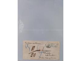 1850/67 (ca.), 37 Briefe und Ganzsachen sowie zwei Vorderseiten, fast ausschließlich Auslands-Frankaturen nach Belgien, Dänem