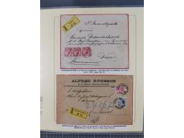 1885/99, umfangreiche Krain Briefsammlung mit über 140 Briefen und Karten, viele Mehrfach- und Mischfrankaturen sowie weitere