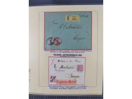 1885/99, umfangreiche Krain Briefsammlung mit über 140 Briefen und Karten, viele Mehrfach- und Mischfrankaturen sowie weitere