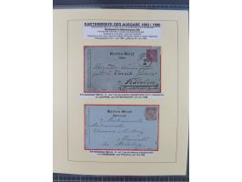 1885/99, umfangreiche Krain Briefsammlung mit über 140 Briefen und Karten, viele Mehrfach- und Mischfrankaturen sowie weitere