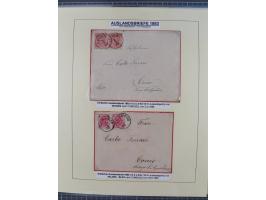 1885/99, umfangreiche Krain Briefsammlung mit über 140 Briefen und Karten, viele Mehrfach- und Mischfrankaturen sowie weitere