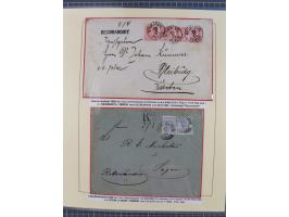 1885/99, umfangreiche Krain Briefsammlung mit über 140 Briefen und Karten, viele Mehrfach- und Mischfrankaturen sowie weitere