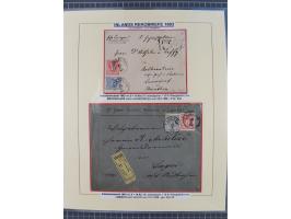 1885/99, umfangreiche Krain Briefsammlung mit über 140 Briefen und Karten, viele Mehrfach- und Mischfrankaturen sowie weitere
