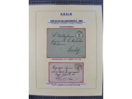 1885/99, umfangreiche Krain Briefsammlung mit über 140 Briefen und Karten, viele Mehrfach- und Mischfrankaturen sowie weitere