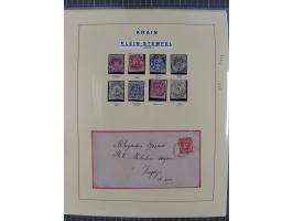 1885/99, umfangreiche Krain Briefsammlung mit über 140 Briefen und Karten, viele Mehrfach- und Mischfrankaturen sowie weitere