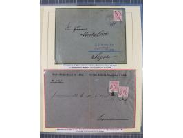 1885/99, umfangreiche Krain Briefsammlung mit über 140 Briefen und Karten, viele Mehrfach- und Mischfrankaturen sowie weitere