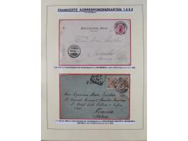 1885/99, umfangreiche Krain Briefsammlung mit über 140 Briefen und Karten, viele Mehrfach- und Mischfrankaturen sowie weitere