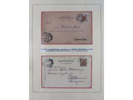 1885/99, umfangreiche Krain Briefsammlung mit über 140 Briefen und Karten, viele Mehrfach- und Mischfrankaturen sowie weitere