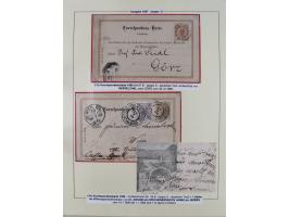 1885/99, umfangreiche Krain Briefsammlung mit über 140 Briefen und Karten, viele Mehrfach- und Mischfrankaturen sowie weitere