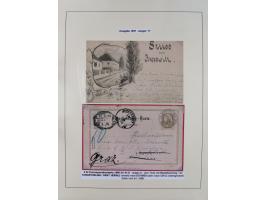 1885/99, umfangreiche Krain Briefsammlung mit über 140 Briefen und Karten, viele Mehrfach- und Mischfrankaturen sowie weitere